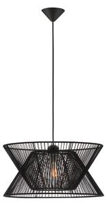 Lampa suspendata moderna ARGELA cu abajur textil negru 1x60W E27