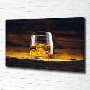 Imprimare tablou canvas Bourbon într-un pahar