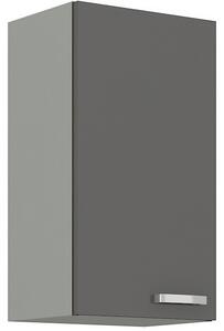 Corp superior bucătărie verticală GRISS 30 G-72 1F, 30x71,5x31, gri/gri luciu