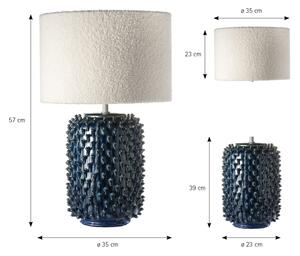 ONLI - Lampă de masă CERAMICA 1xE27/15W/230V 57 cm albastru/crem
