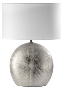 ONLI - Lampă de masă CERAMICA 1xE27/15W/230V 51 cm argintie/albă