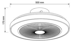 BRILAGI - Ventilator de tavan cu LED reglabil LED/38W/230V 50 cm alb/maro + telecomandă