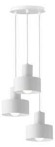 Lampa suspendata moderna alba NORTON S3 din metal 3x60W E27