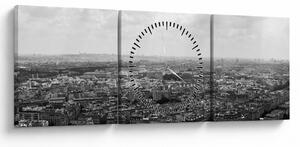 Tablou - Acoperișuri clădirilor din Paris (cu ceas) (90x30 cm)