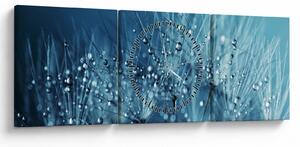 Tablou - Picături de rouă (cu ceas) (90x30 cm)