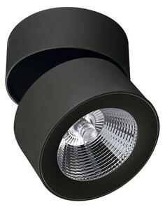 Spot aplicat modern orientabil MORIS rotund negru cu LED