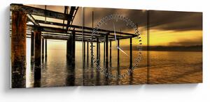 Tablou - Arhitectura la mal (cu ceas) (90x30 cm)