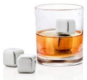 Set 4 cuburi din inox cu săculeț pentru răcire băuturi Blomus Lounge