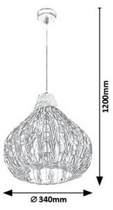 Rabalux 7604 - Lustră pe cablu ZAHARA 1xE27/40W/230V
