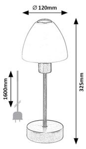 Lampă de masă dimabilă LYDIA 1xE14/40W/230V crom mat Rabalux 2295