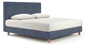 Pat tapitat IASON 160x200 albastru cu somiera