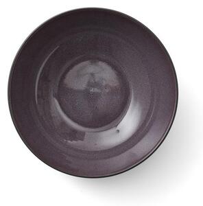 Bol din ceramică și glazură interioară mov Bitz Mensa, diametru 30 cm, negru