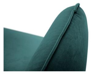 Canapea cu tapițerie din catifea Cosmopolitan Design Florence, verde petrol, 160 cm