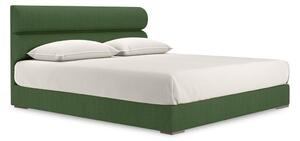 Pat tapitat ALKISTIS 160x200 verde cu lada de depozitare