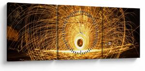 Tablou - Disc luminos (cu ceas) (90x30 cm)