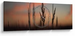 Tablou - Silueta plantei (cu ceas) (90x30 cm)