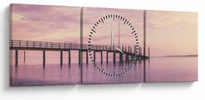 Tablou - Port (cu ceas) (90x30 cm)