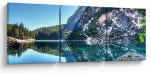 Tablou - Lac montan (cu ceas) (90x30 cm)