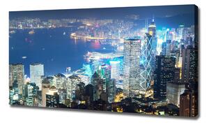 Tablou pe pânză canvas Hong Kong pe timp de noapte