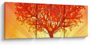 Tablou - Copac în lumina soarelui (cu ceas) (90x30 cm)