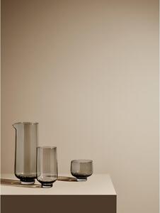 Set 2 suporturi pentru lumânări din sticlă Blomus Flow, 400 ml, negru transparent