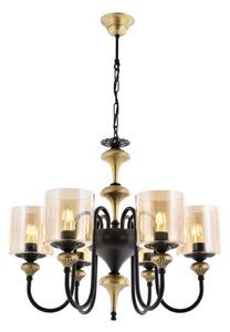 Candelabru pe lanț BUSAN 6xE27/40W/230V auriu