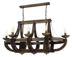 Candelabru pe lanț KOBE, 8xE14/40W/230V, maro