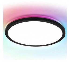 Aigostar - Plafonieră LED RGBW MESH, dimabilă, 24W/230V, 3000-6500K, neagră + telecomandă