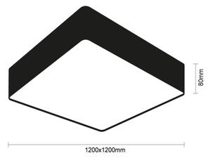 Plafonieră LED/480W/230V 3000/4000/6500K 120x120 cm neagră