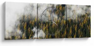 Tablou - Pădure în nori (cu ceas) (90x30 cm)