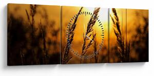 Tablou - Apus de soare (cu ceas) (90x30 cm)