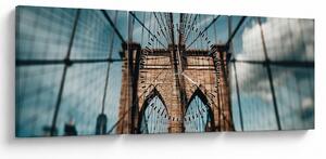 Tablou - Podul din Brooklin (cu ceas) (90x30 cm)