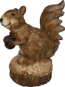 Figurină veveriță Lafiora H 40,8 cm, fibreclay, maro