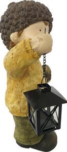 Figurină decorativă băiat Lafiora H 38 cm maro