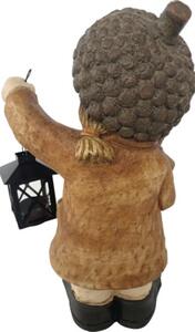 Figurină decorativă fetiță Lafiora H 38 cm maro