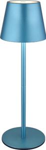 Globo 58488BL-LED Lampă de masă VANNIE, reîncărcabilă, cu control tactil și reglare a luminozității, pentru exterior 3W/5V IP54 1800mAh albastră