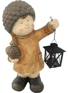 Figurină decorativă fetiță Lafiora H 38 cm maro