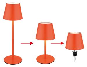 Globo 58488R-LED Lampă de masă VANNIE reglabilă, cu control tactil, reîncărcabilă, pentru exterior, 3W/5V IP54 1800mAh roșie