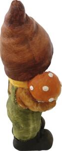 Figurină decorativă băiat cu felinar Lafiora H 40 cm maro