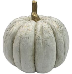 Figurină decorativă dovleac Lafiora H 22 alb