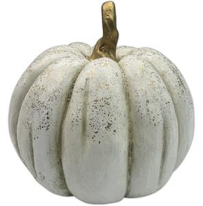 Figurină decorativă dovleac Lafiora H 22 alb