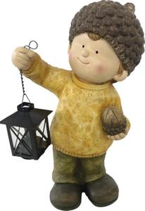 Figurină decorativă băiat Lafiora H 38 cm maro
