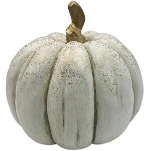 Figurină decorativă dovleac Lafiora H 22 alb
