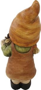 Figurină decorativă fetiță cu con Lafiora H 40 cm maro