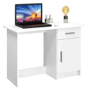 Birou pentru pc , 108.5 cm lungime , alb , modern