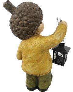 Figurină decorativă băiat Lafiora H 38 cm maro