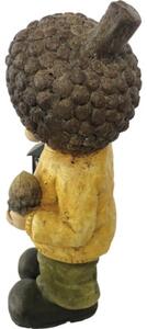 Figurină decorativă băiat Lafiora H 38 cm maro