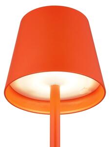 Globo 58488R-LED Lampă de masă VANNIE reglabilă, cu control tactil, reîncărcabilă, pentru exterior, 3W/5V IP54 1800mAh roșie