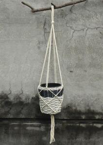 Plasă macrame Lafiora H 100 cm alb