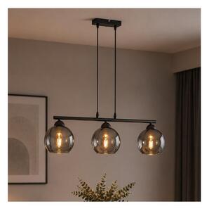 Brilagi - Lustră suspendată pe cablu DIOR 3xE27/60W/230V negru/gri fumuriu